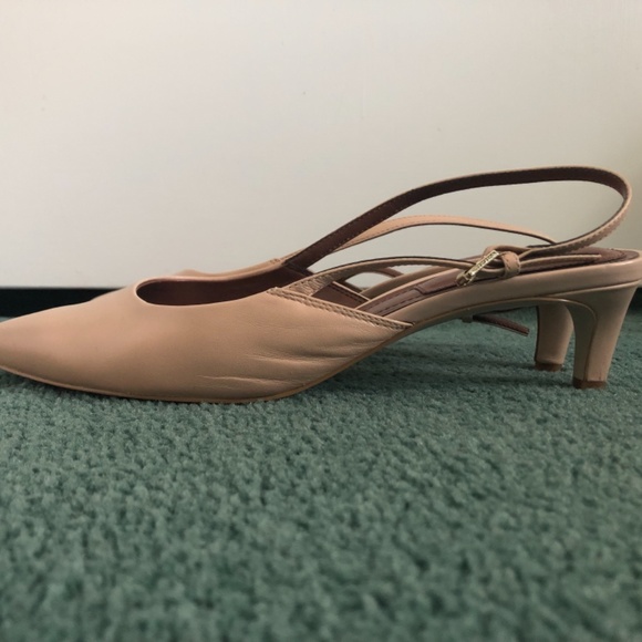 Cole Haan Leather Slingbacks Nude Heels sz 7.5B - Picture 11 of 14